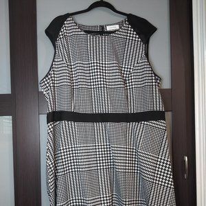 Calvin Klein 24 Houndstooth Pattern Dress